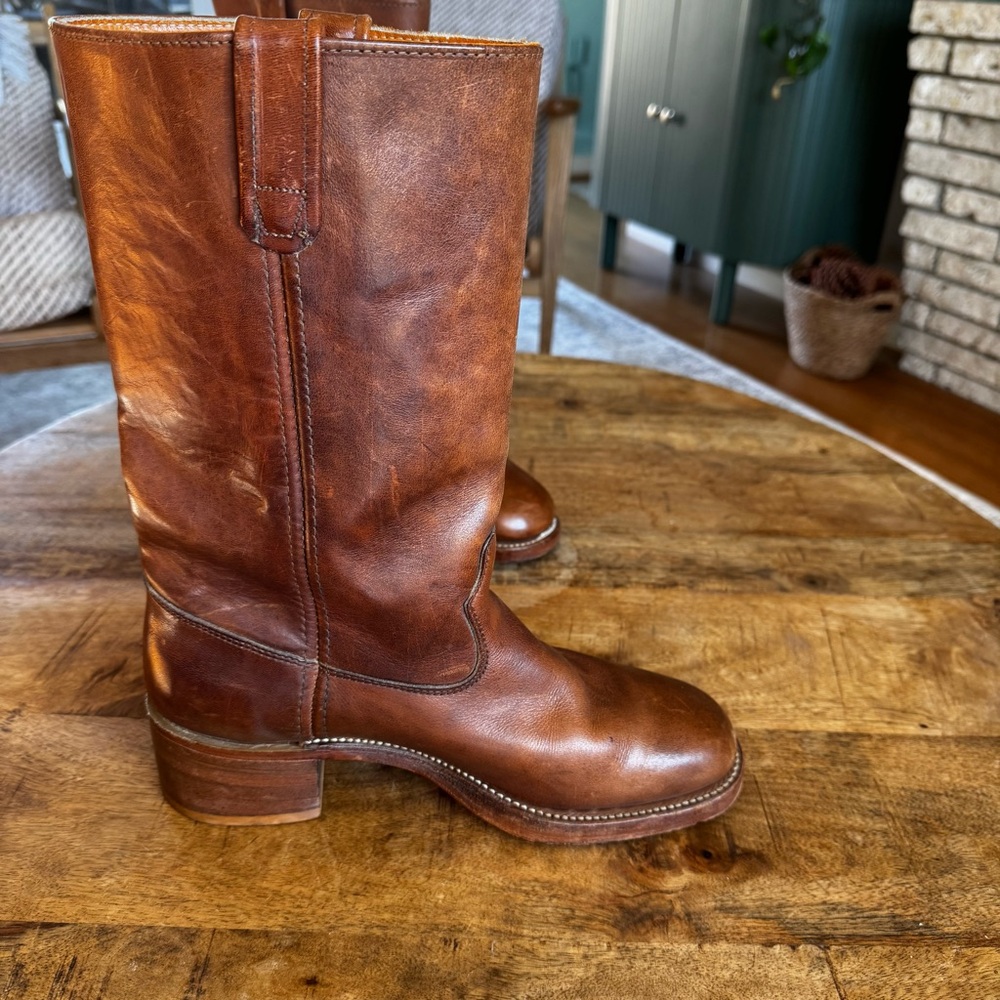 Vintage Brown Leather Boots